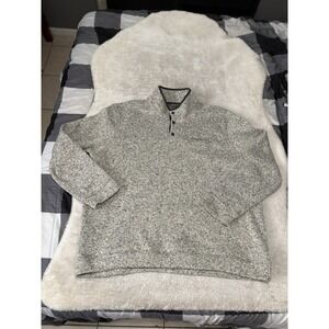 Eddie Bauer Radiator Fleece Snap Mock‎ Pullover Sweater Size XXL Mens Gray